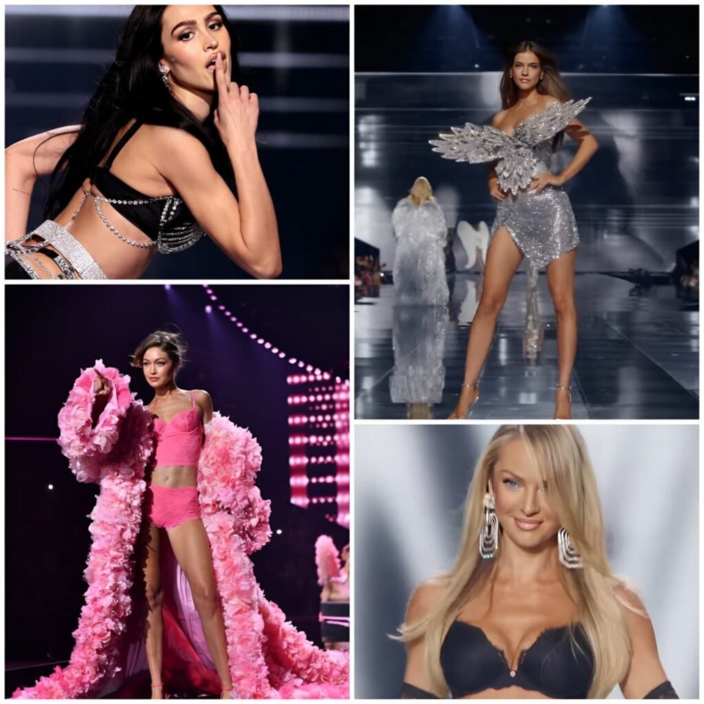 Victoria’s Secret 2025 New York runway with Karol G leading the Fire Act.